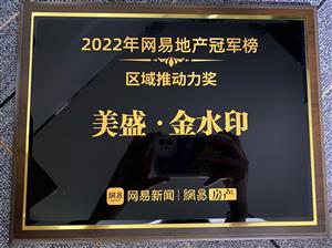 2022年网易地产冠军榜 区域推动力奖 太阳集团tyc官方入口金水印